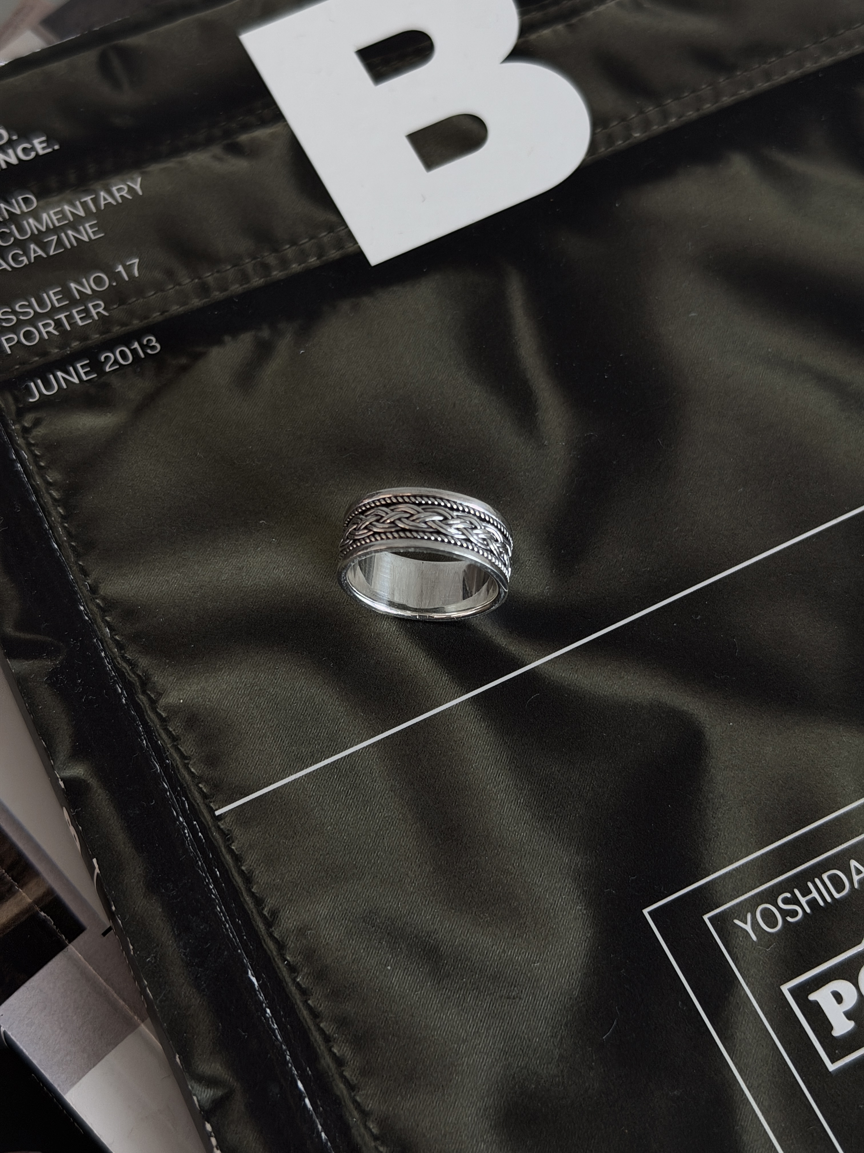 手工紋理 編織層次 925 純銀戒指