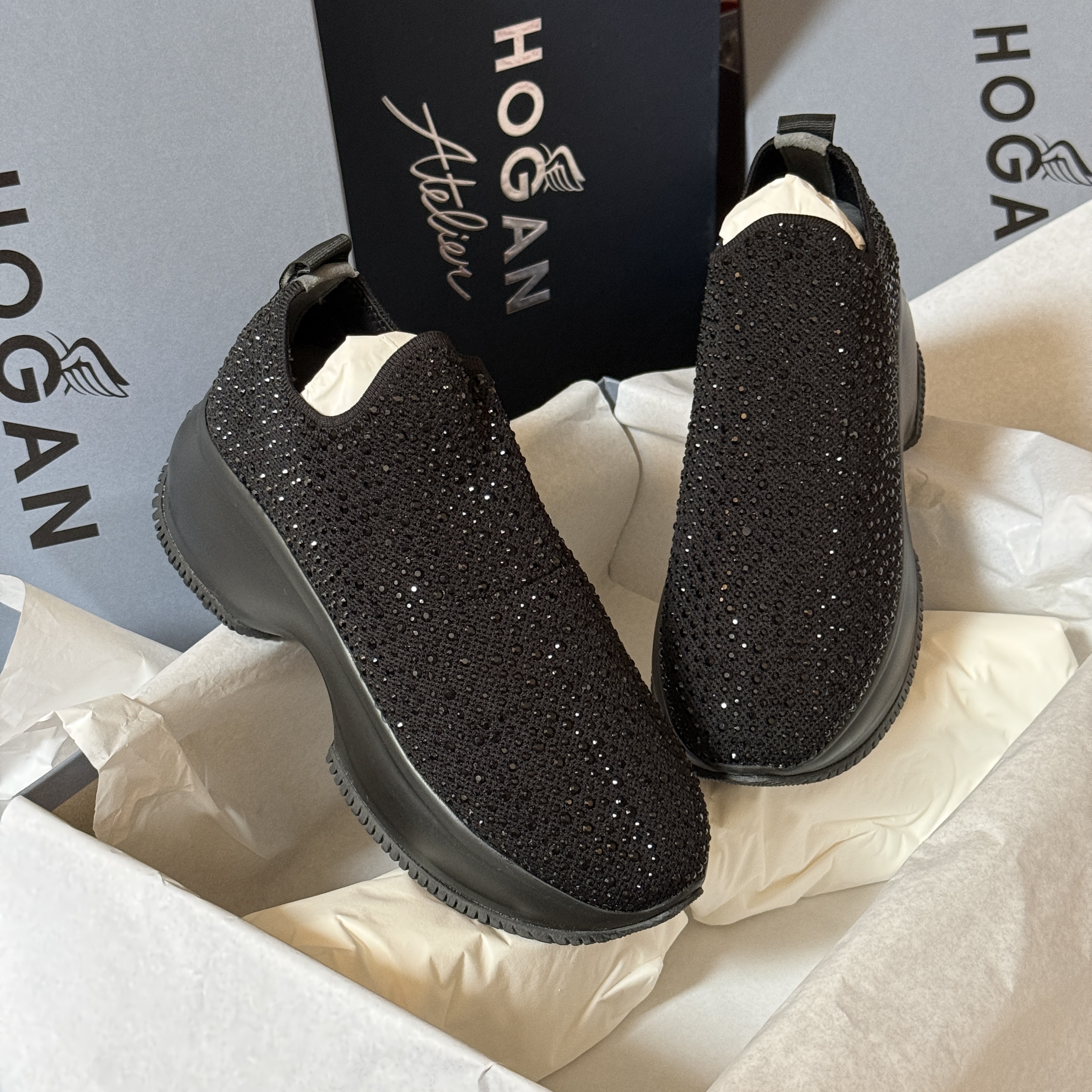 Hogan maxi I active slip on sneakers black