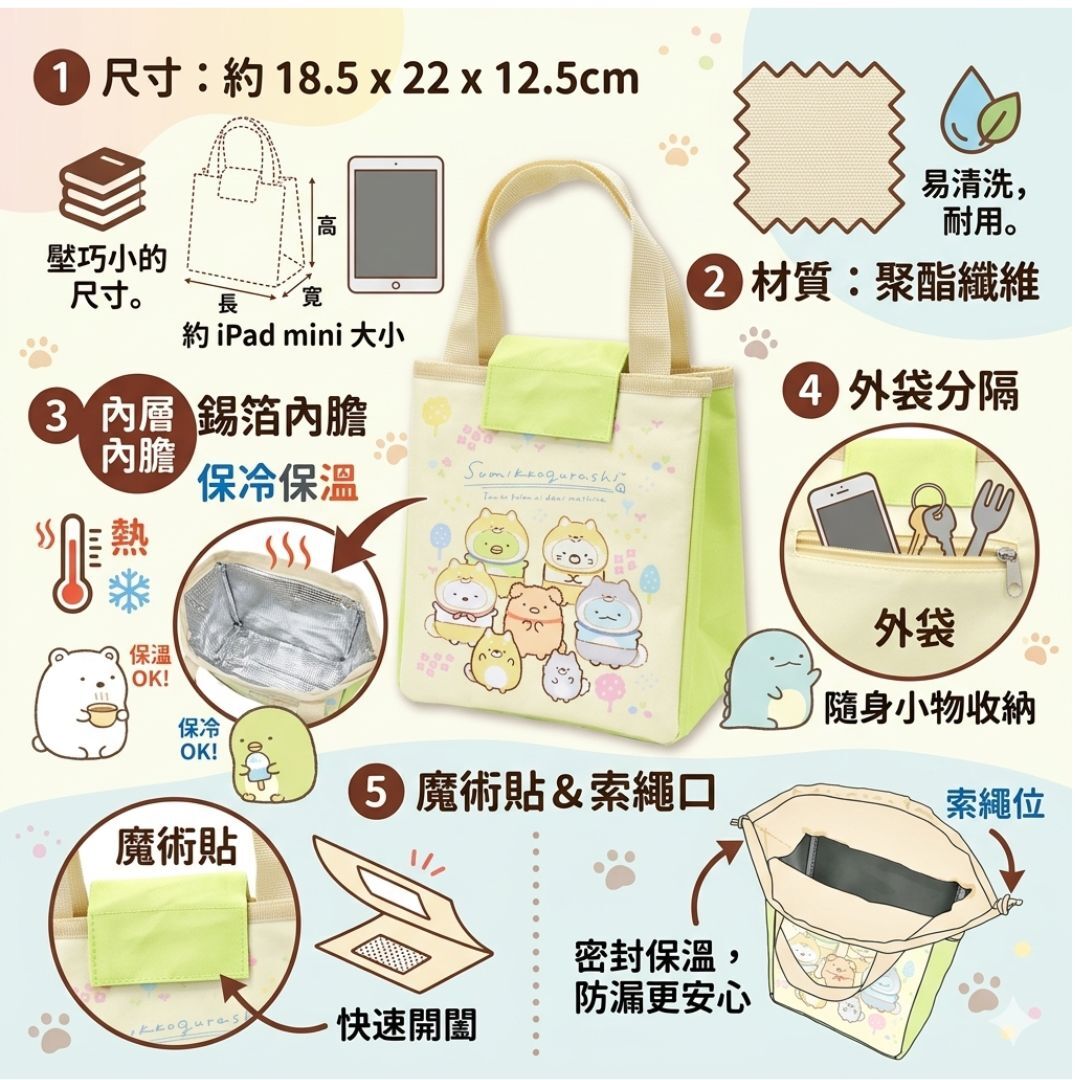 角落生物- 保溫便當袋/午餐袋