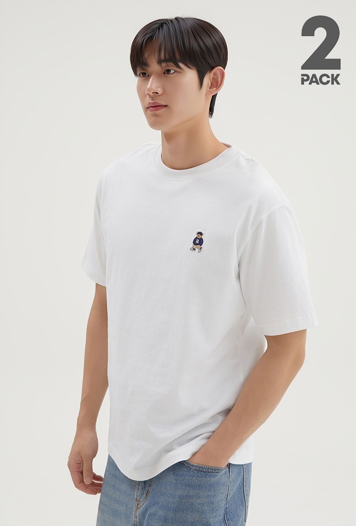 小熊LOGO基本兩入組短袖