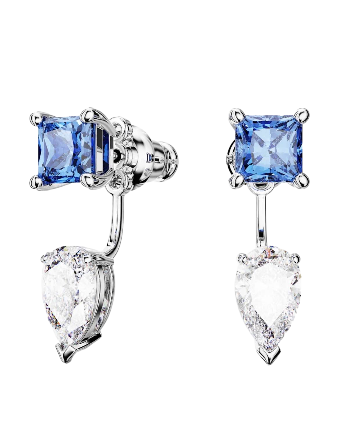 【Swarovski】Mesmera Earring Jackets, Mixed Cuts, Detachable, Blue, Rhodium Plated  藍