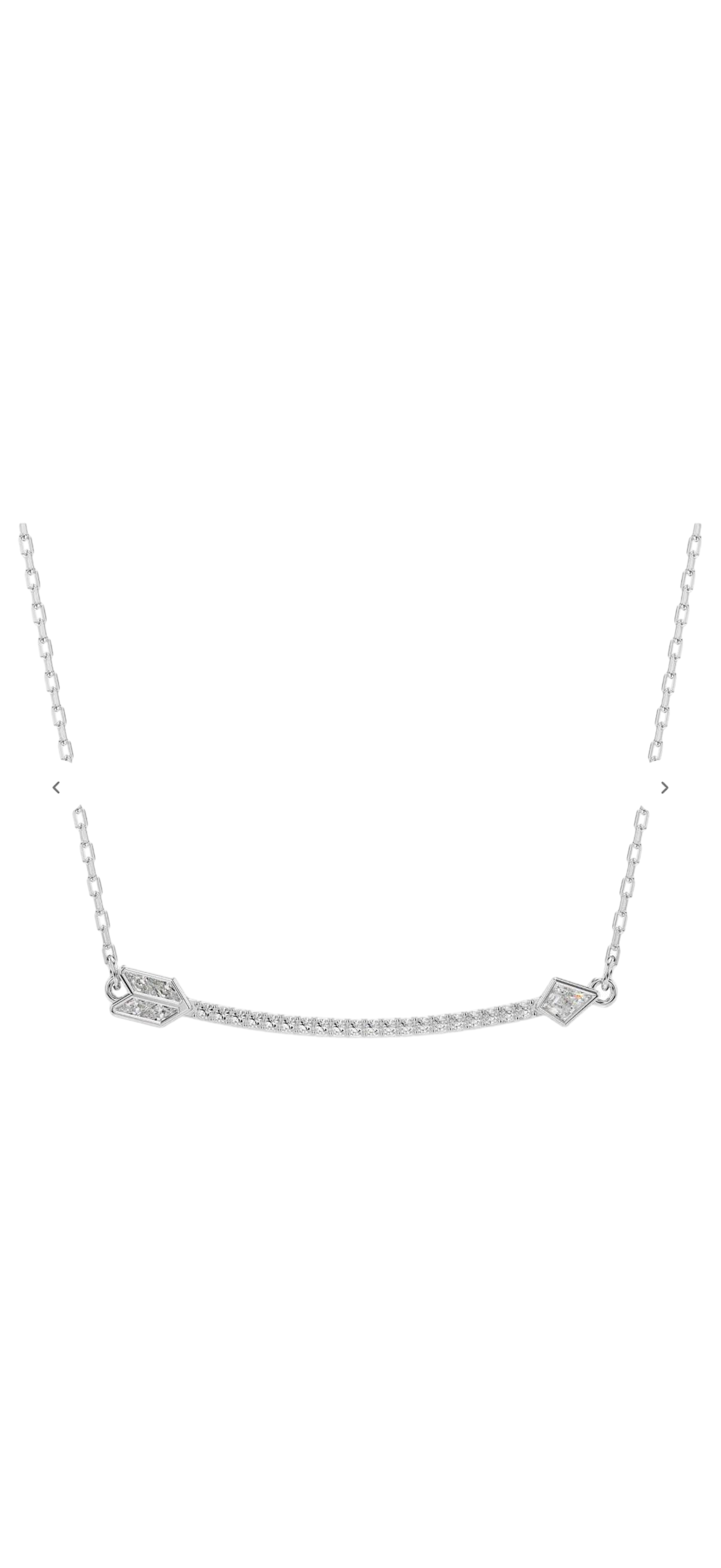 【Swarovski】Idyllia Pendant, Mixed Cuts, Arrow, White, Rhodium Plated  白