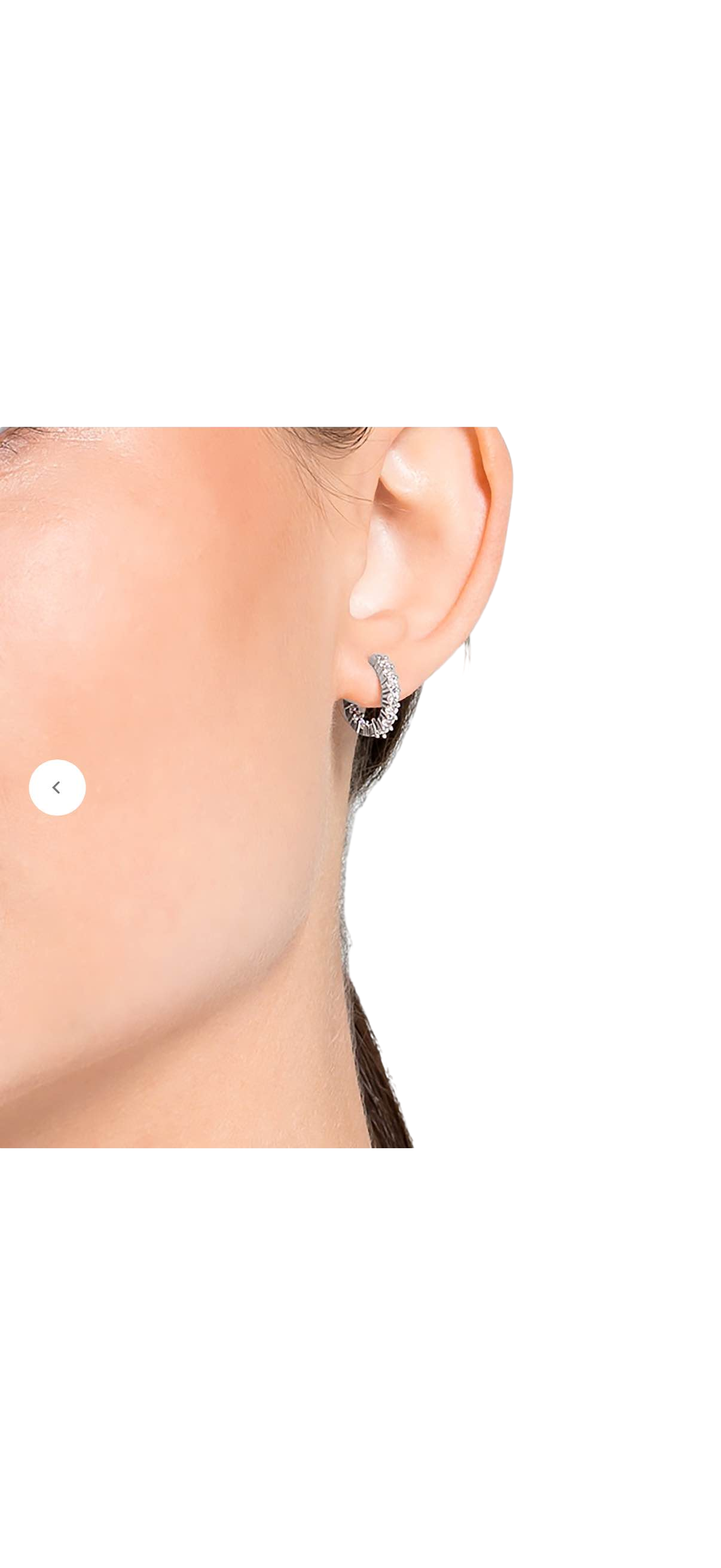 【Swarovski】Matrix Vittore Hoop Earrings, Round Cut, White, Rhodium Plated  白