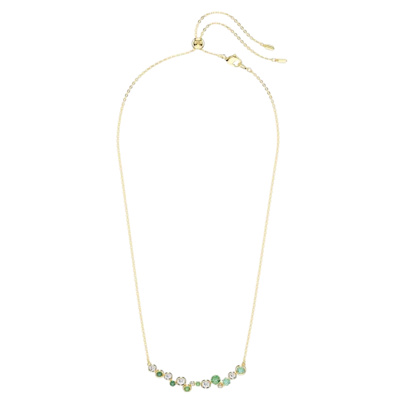【Swarovski】Constella Necklace, Mixed Cuts, Green, Gold-Tone Plated  綠