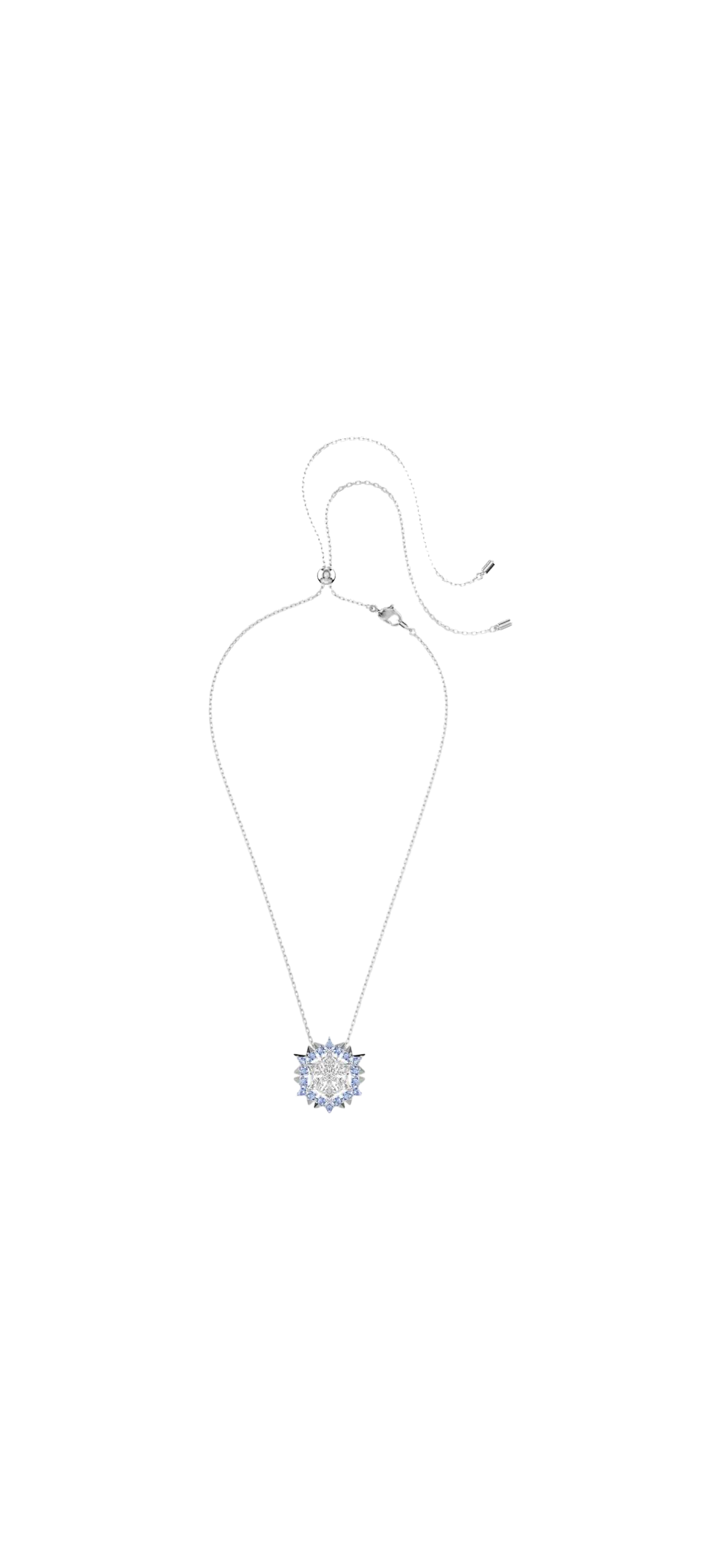 【Swarovski】Magic Pendant And Brooch, Snowflake, Blue, Rhodium Plated  藍