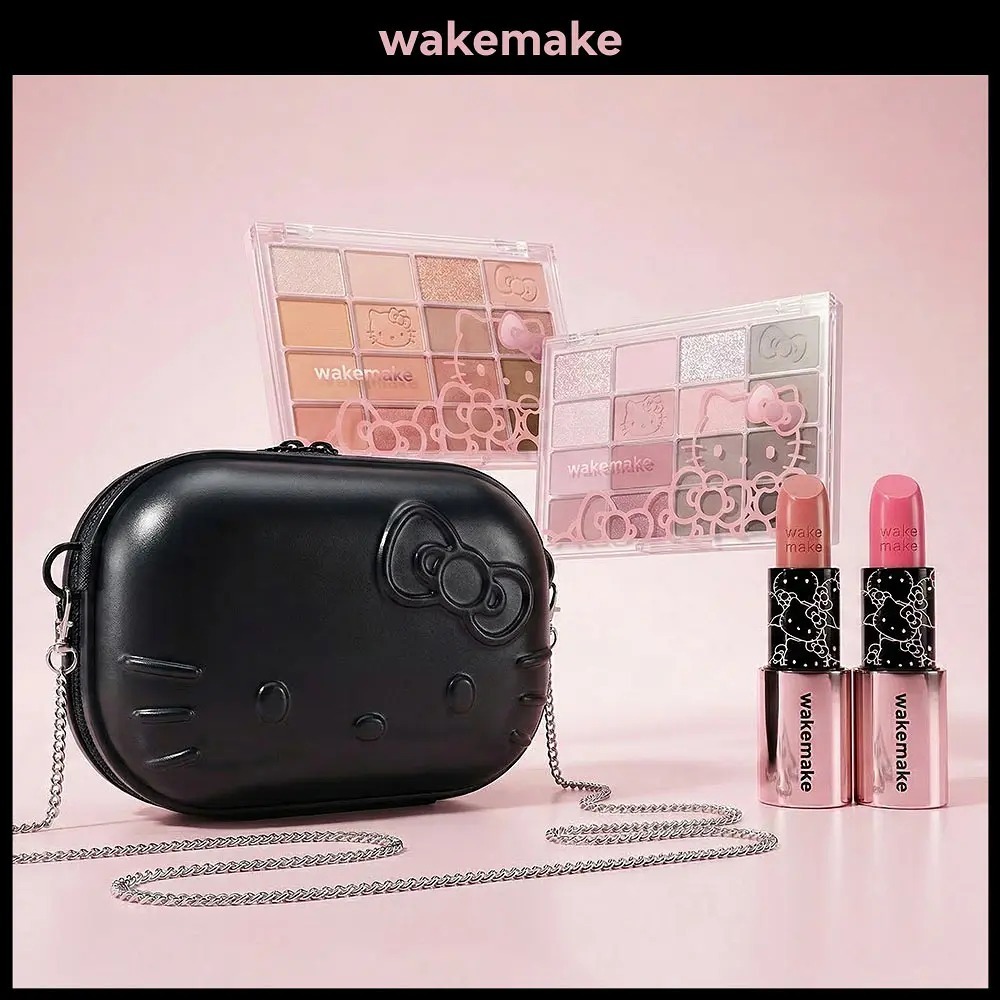 wakemake x Hello Kitty Black Edition Lip & Eyeb Kit