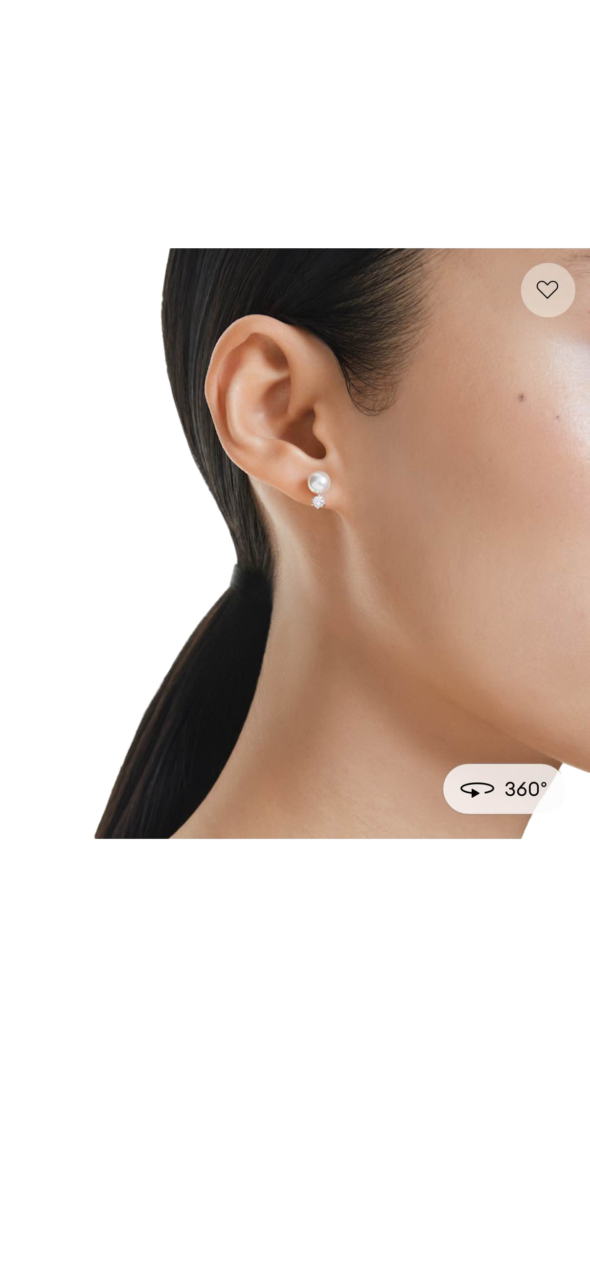 【Swarovski】Swarovski Pe Studs White/Rhs  銀