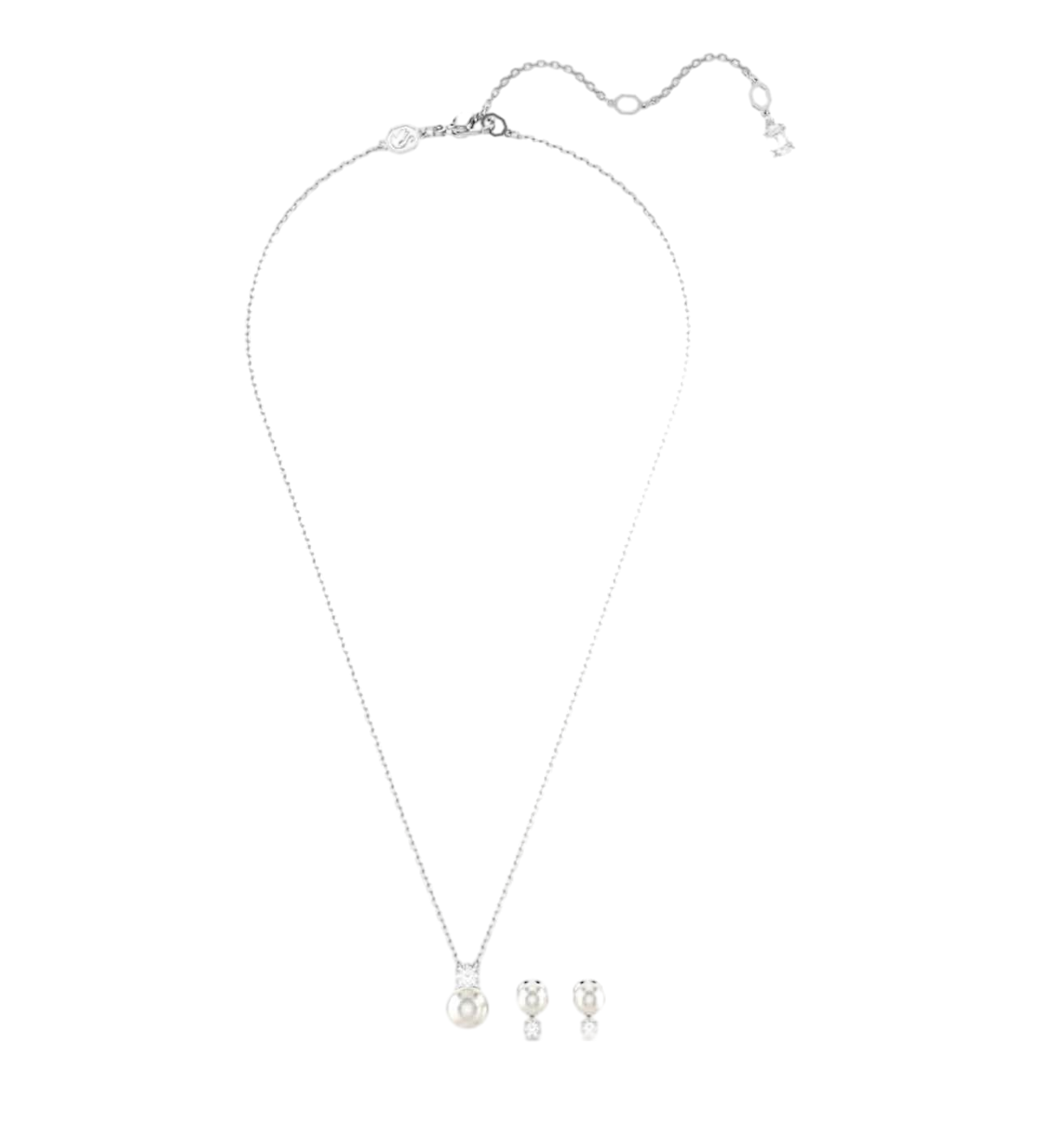 【Swarovski】Swarovski Set Pearl White/RHS  銀