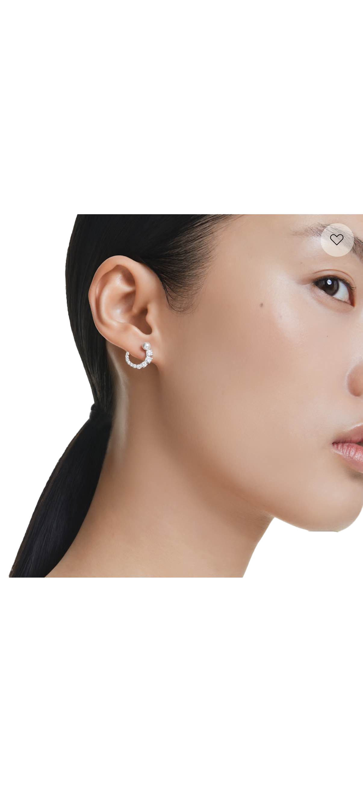 【Swarovski】Swarovski Pe Stud Circle White/Rhs  白