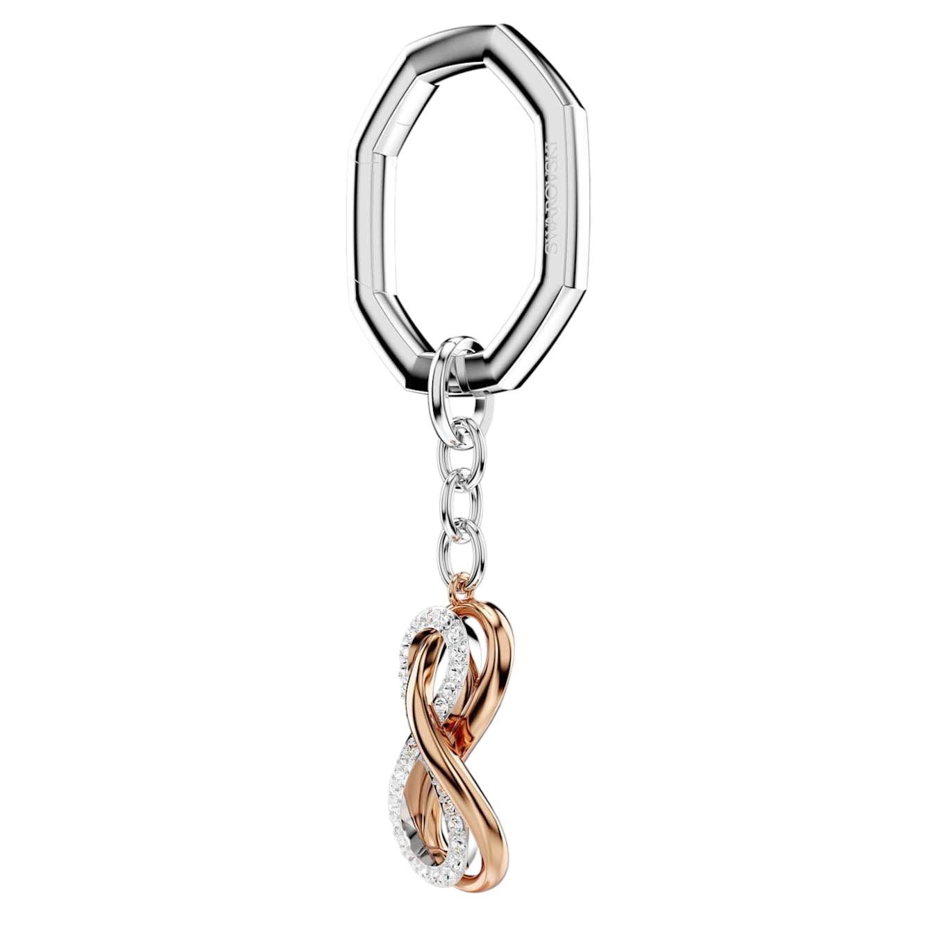 【Swarovski】鑰匙扣 Infinity, 白色, 多種金屬潤飾  銀