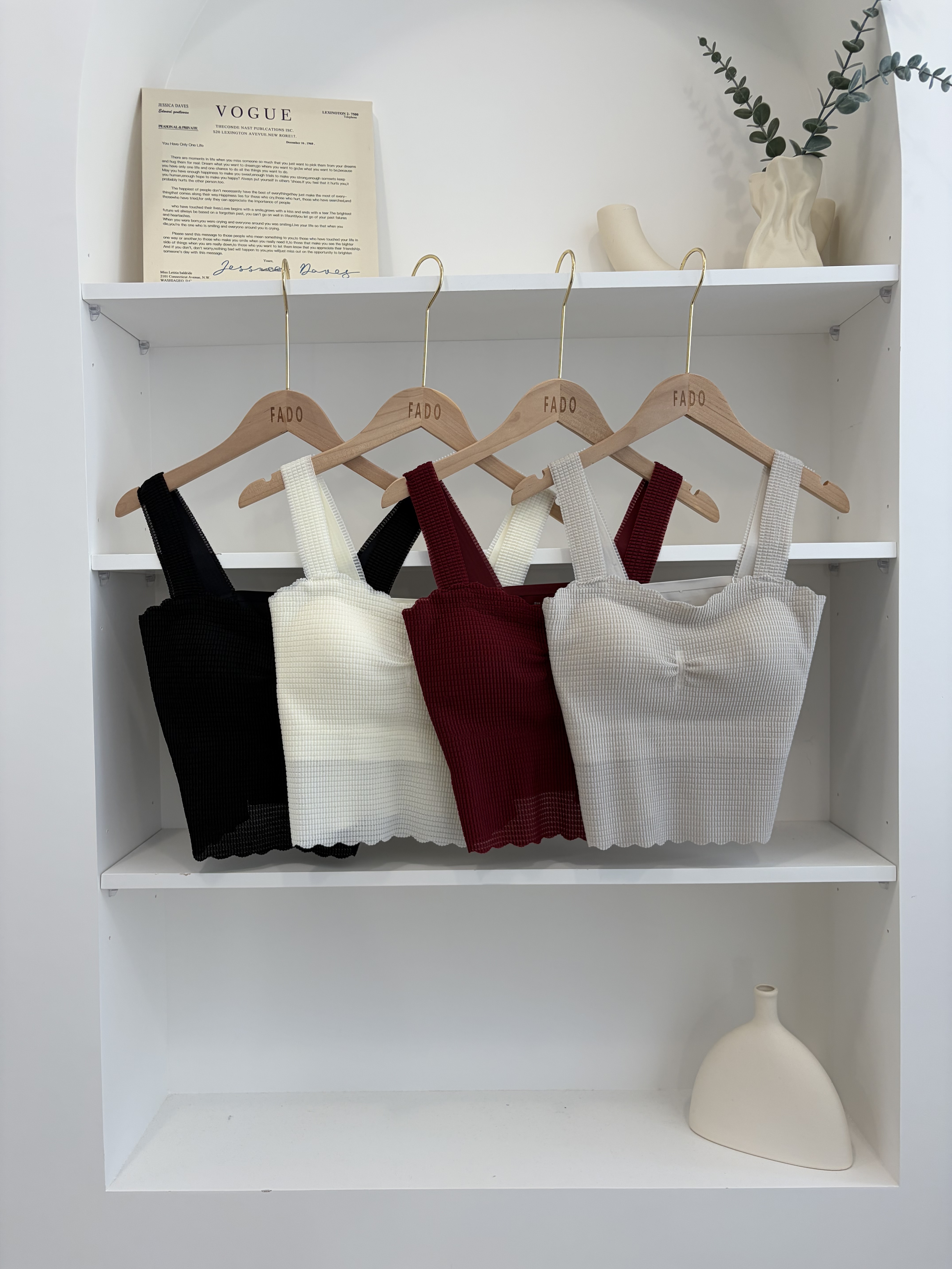 法朵Fado shop｜華夫格背心(附罩杯) 526B044 四色