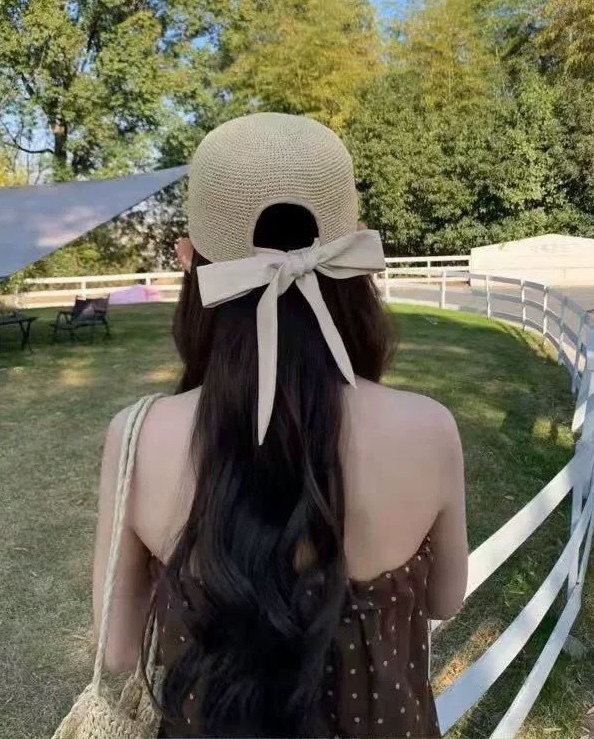 後綁鐵牌草編馬帽