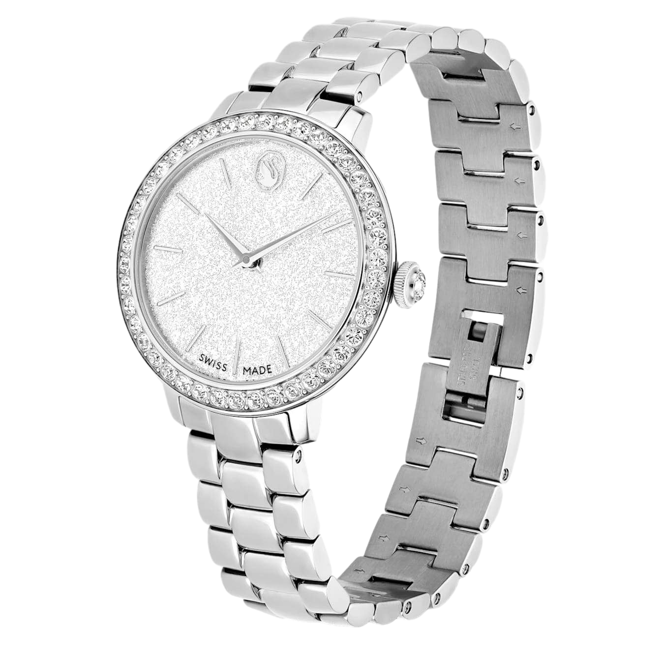 【Swarovski】Matrix 3-link 手錶 瑞士製造, 金屬手鏈, 銀色, 不銹鋼  銀