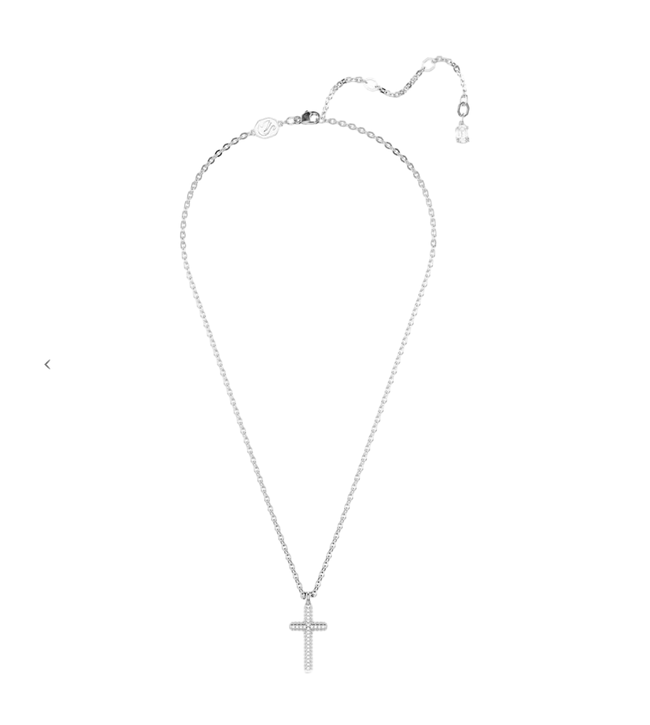 【Swarovski】5675577 Insigne Pendant, Pavé, Cross, White, Rhodium Plated  銀