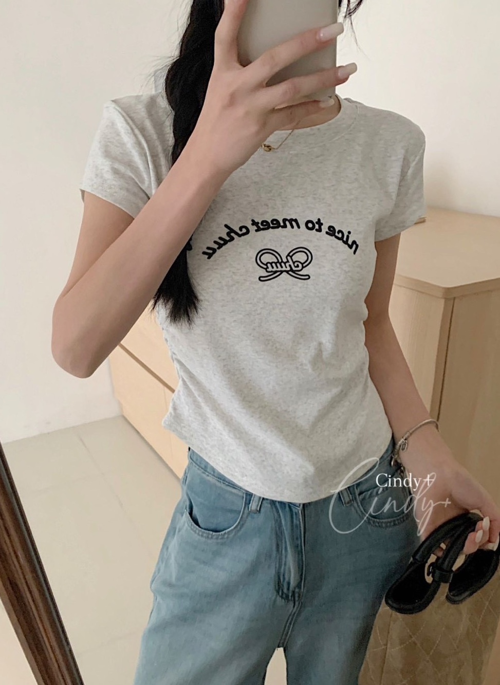 蝴蝶結chuu字母側皺衣