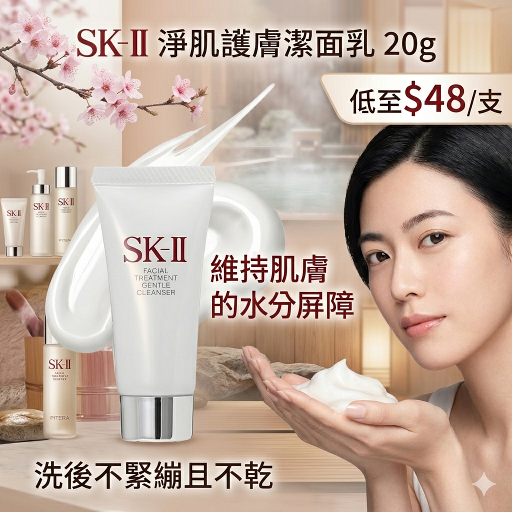 【UB9196】SK-II 淨肌護膚潔面乳 20g