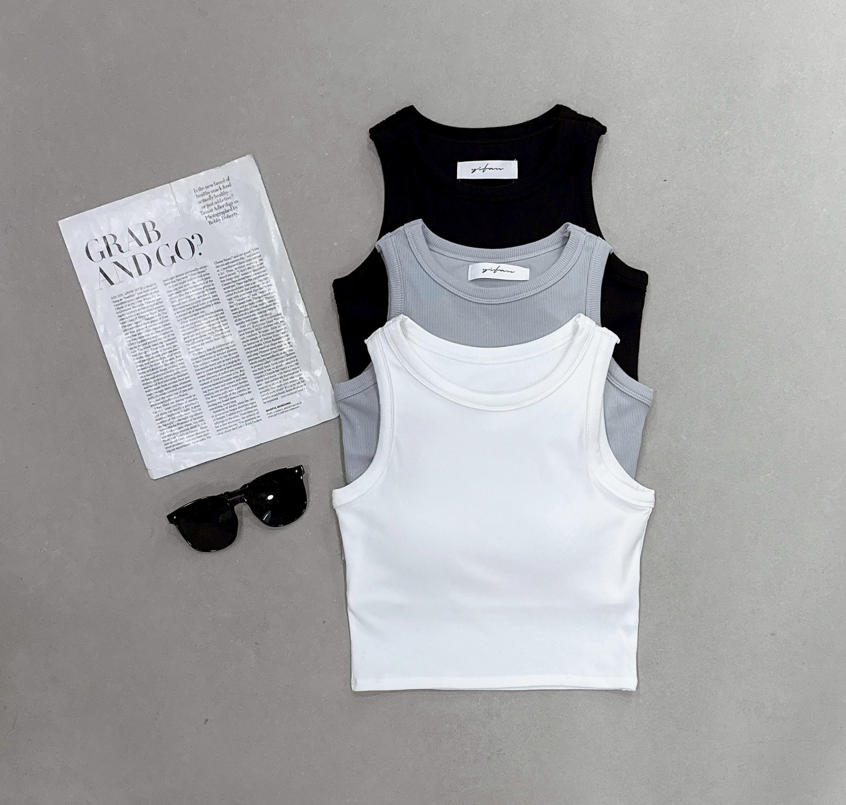 粗削肩罩杯短版背心