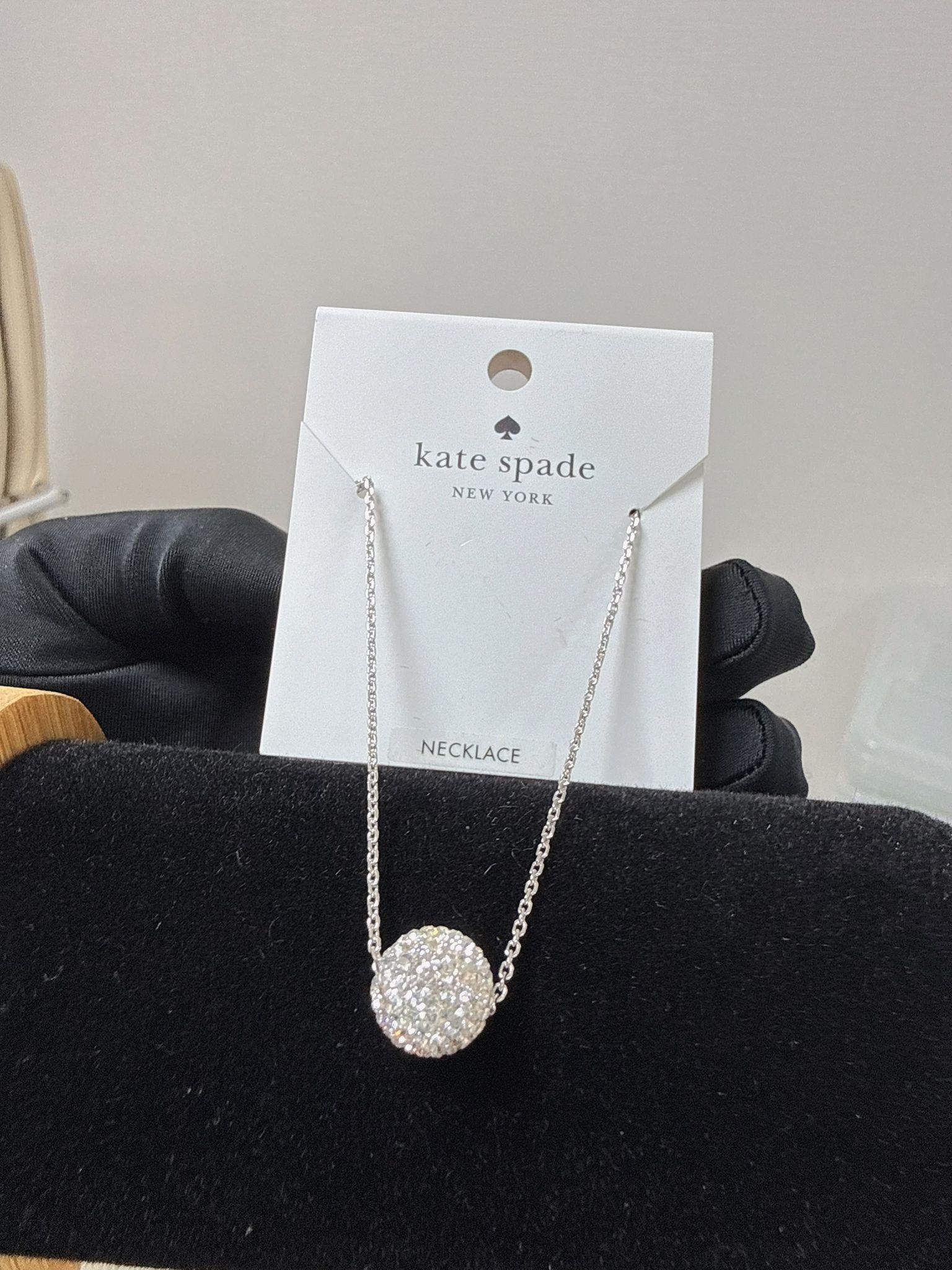 LYS01488 Kate Spade 球鑽頸鍊銀色