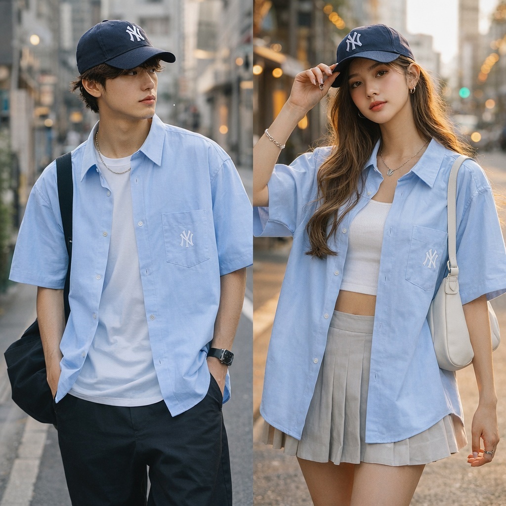 【預購】J0402605　MLB 短袖牛津襯衫