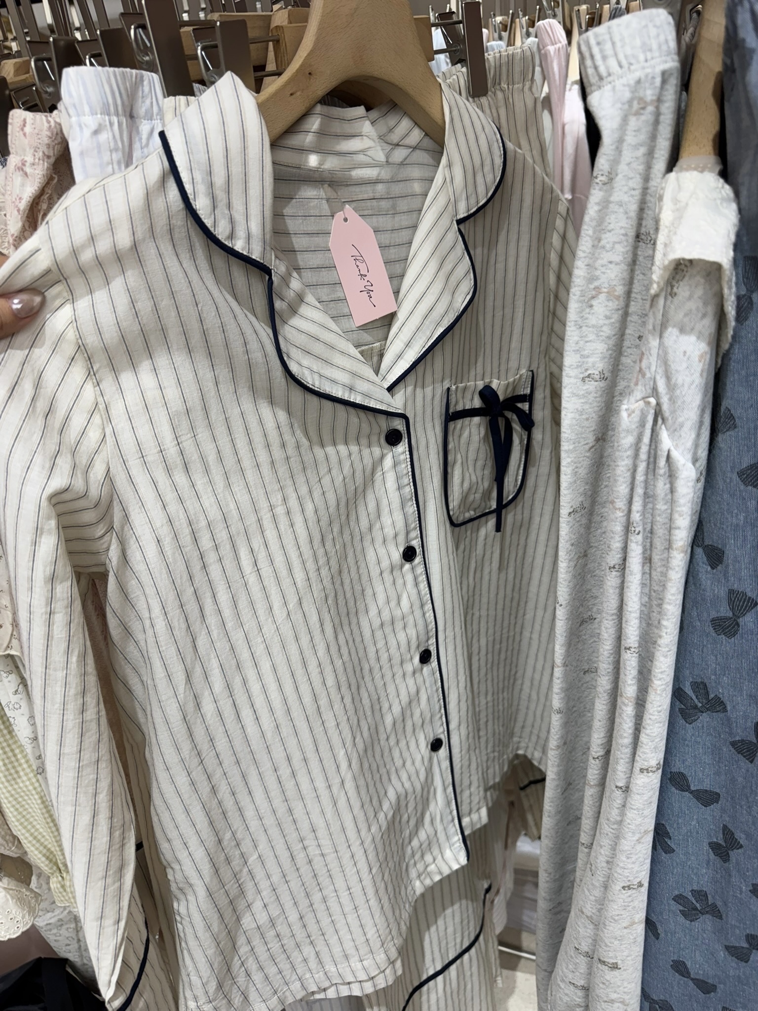 O11 春日棉條紋 長袖睡衣