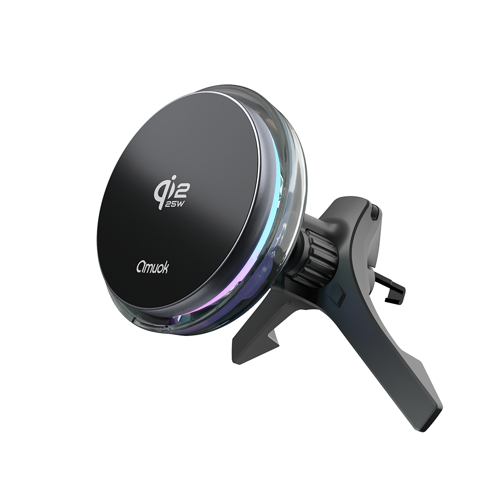 【amuok】C25 溫控車載無線充支架 25W