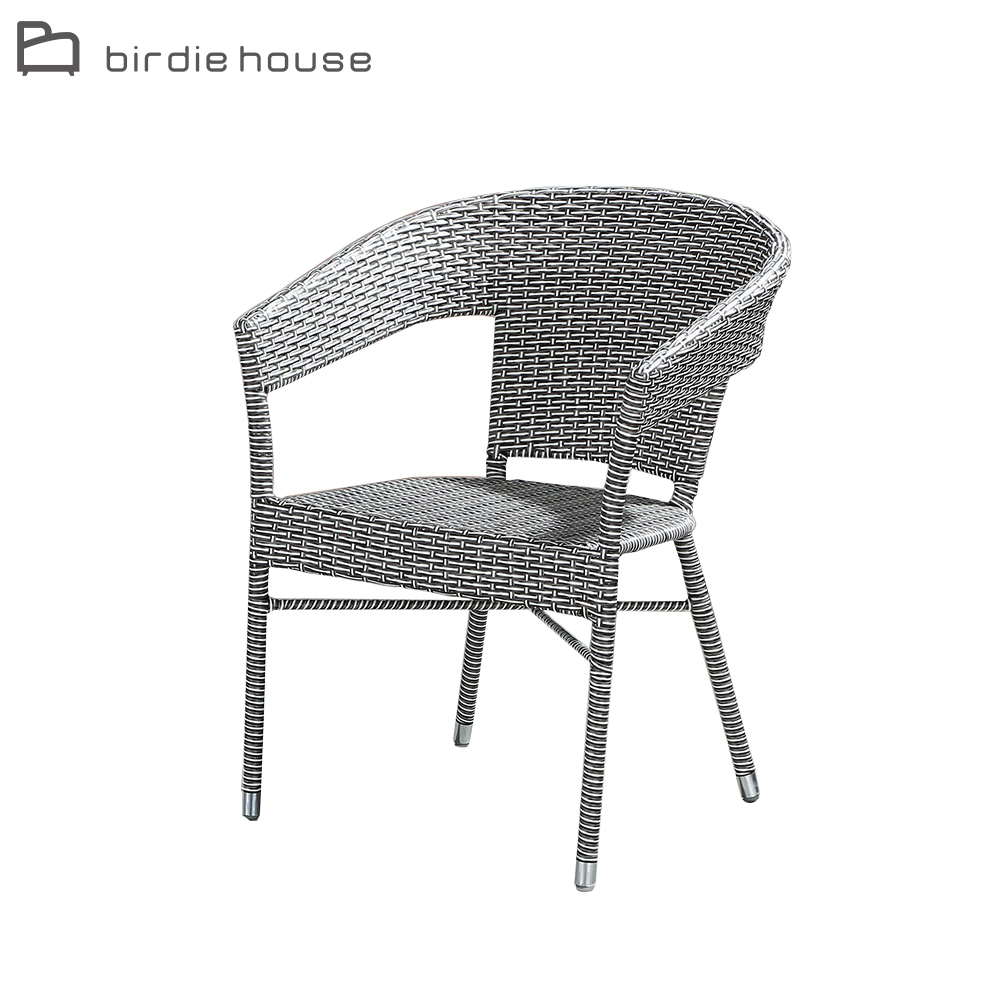 柏蒂家居-克德休閒扶手餐椅/陽台藤編椅/戶外庭院椅/洽談椅