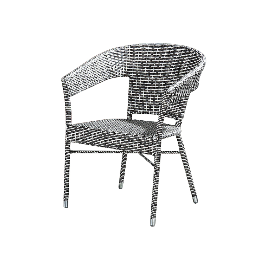 柏蒂家居-克德休閒扶手餐椅/陽台藤編椅/戶外庭院椅/洽談椅