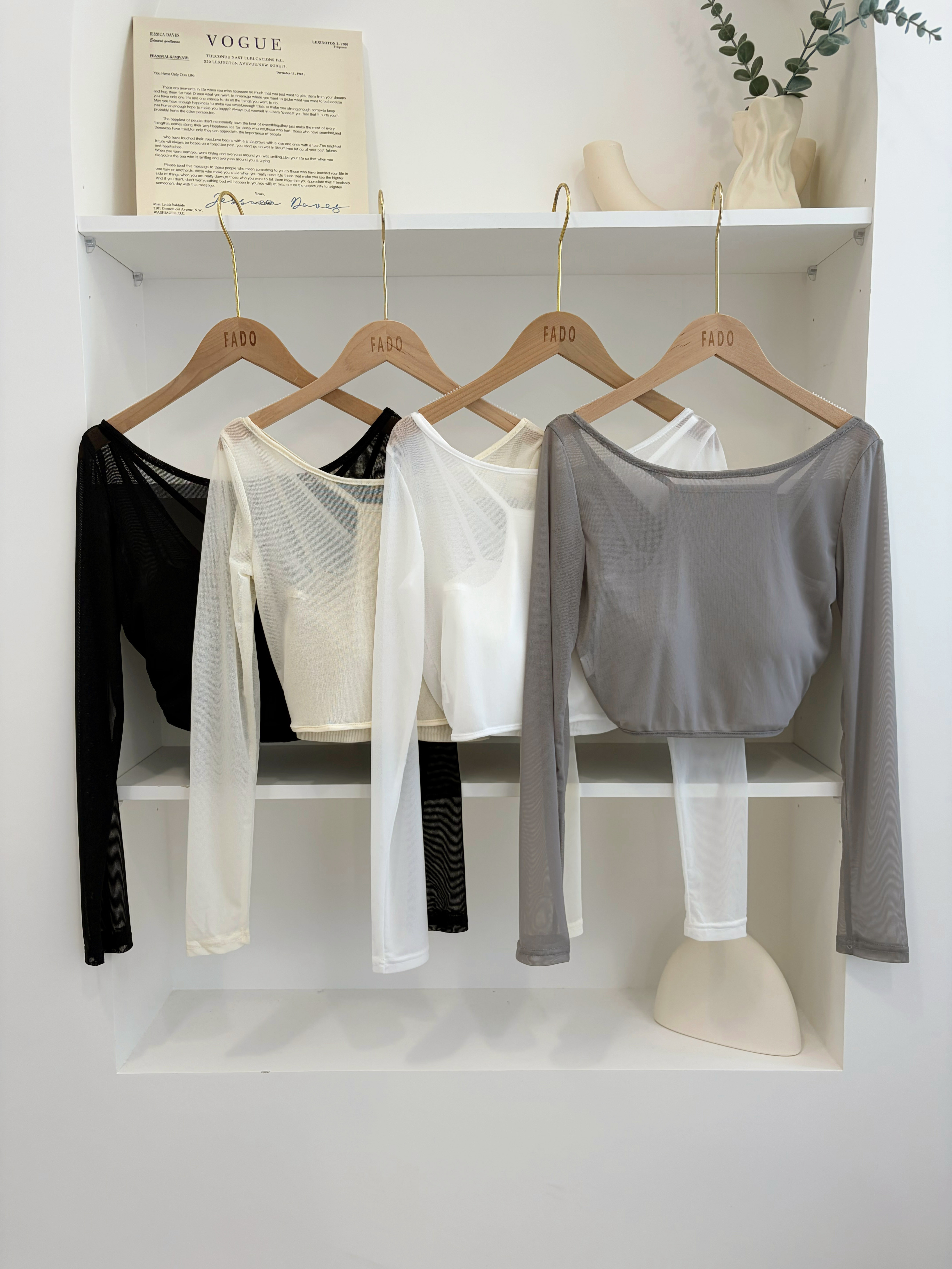 法朵Fado shop｜微透感扭結真兩件式上衣 0285006 四色