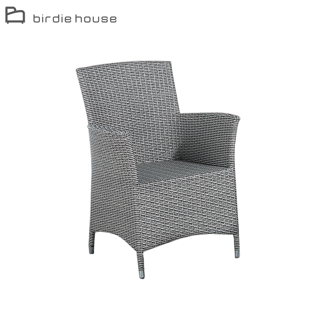 柏蒂家居-格文休閒扶手餐椅/陽台藤編椅/戶外庭院椅/洽談椅