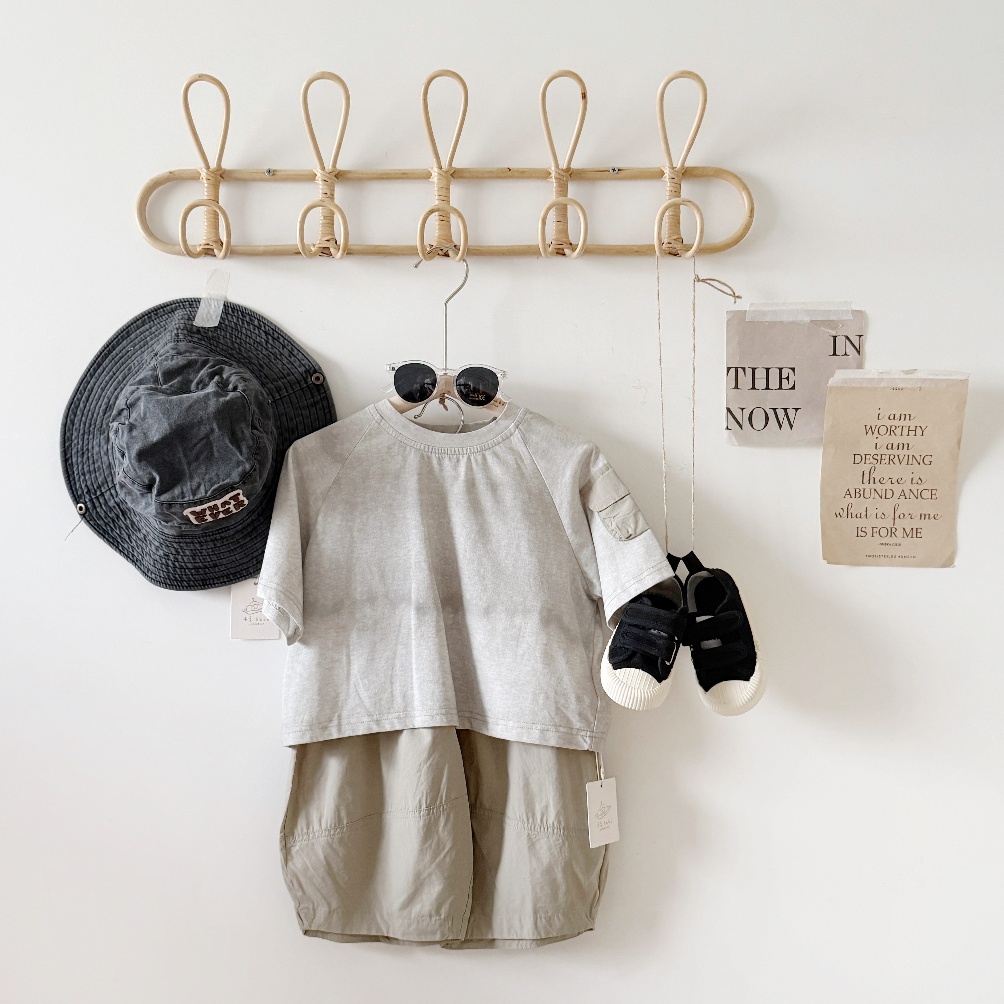 簡約暈染短袖套裝