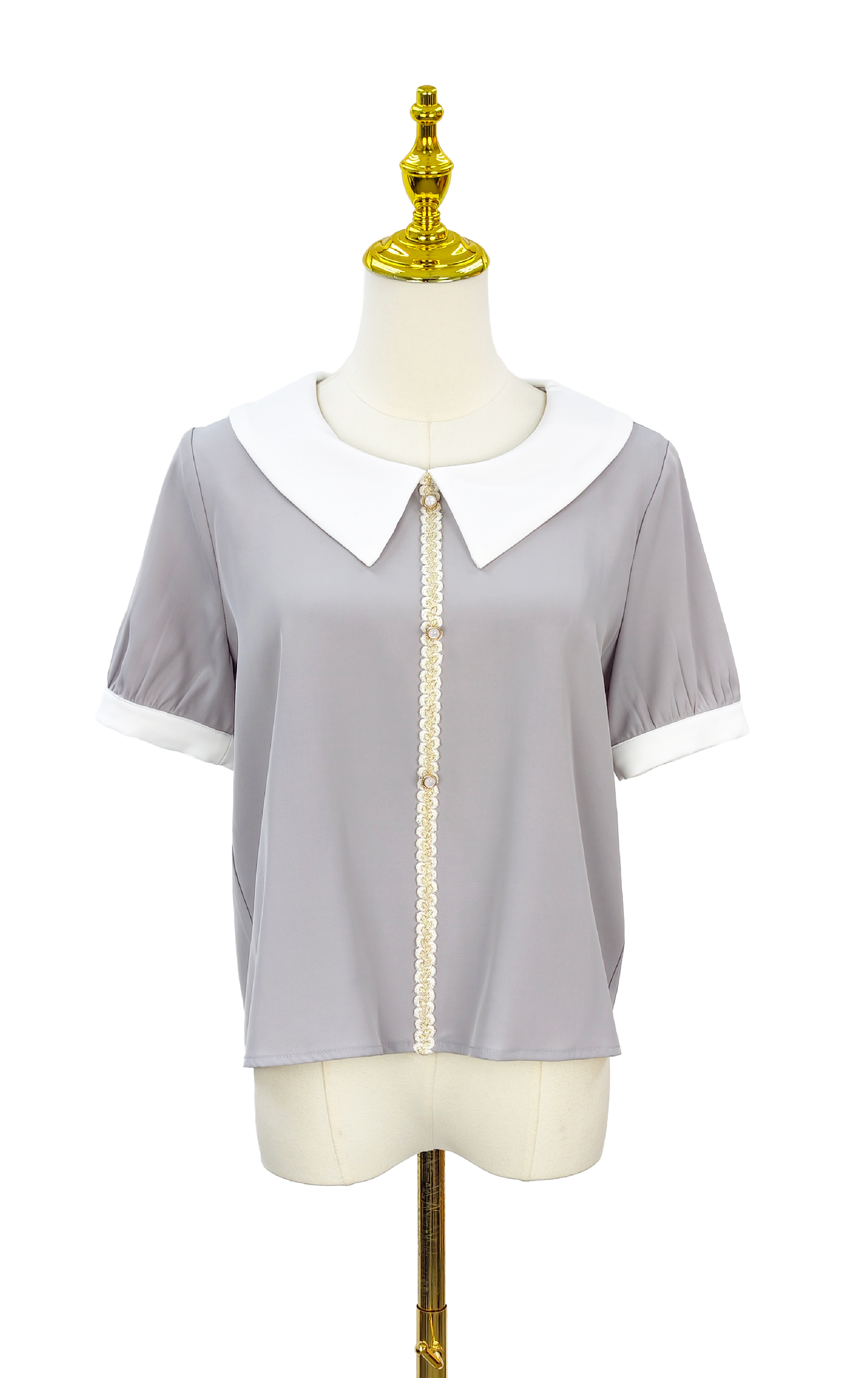 撞色翻領上衣 SH0403