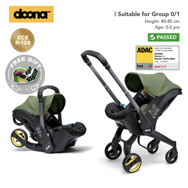 Doona I - 嬰兒車連汽車安全座椅 (沙漠綠)