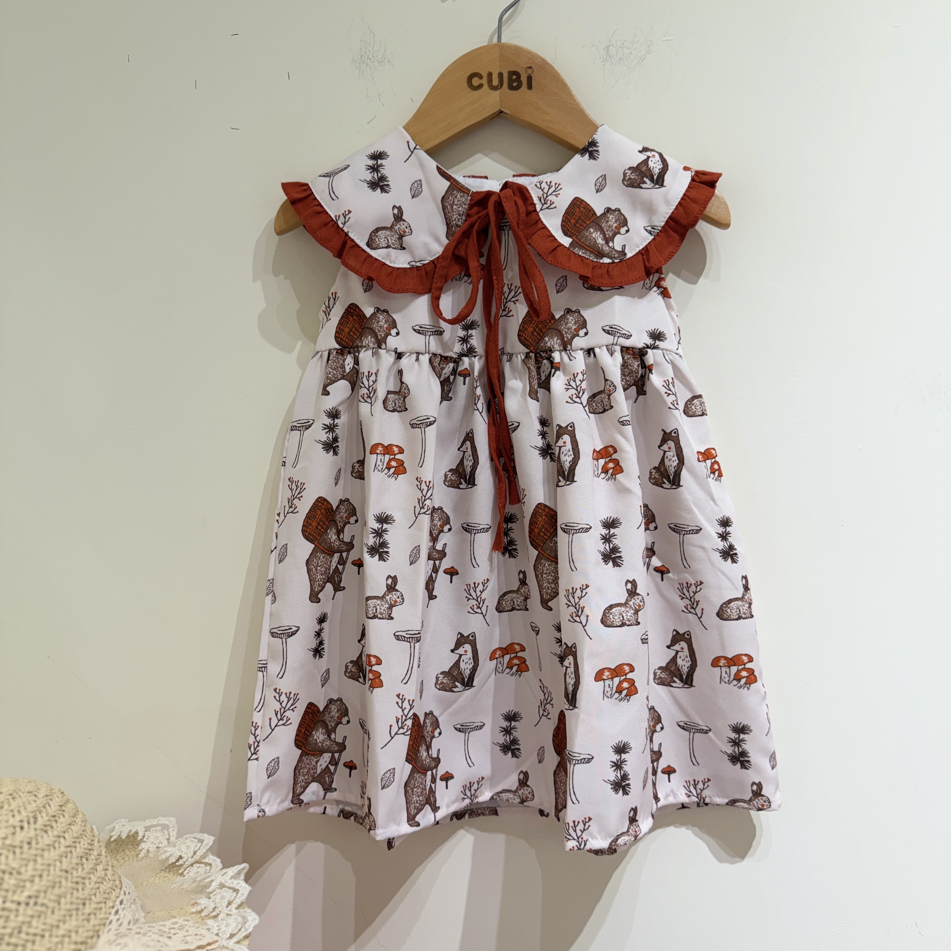 泰國-森林小熊圓領洋裝