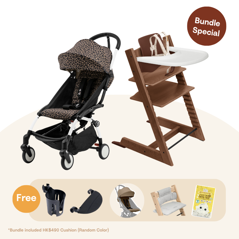 Stokke® Tripp Trapp＆YOYO³ 野性系列 成長組 (橡木系列，適合6-36個月)