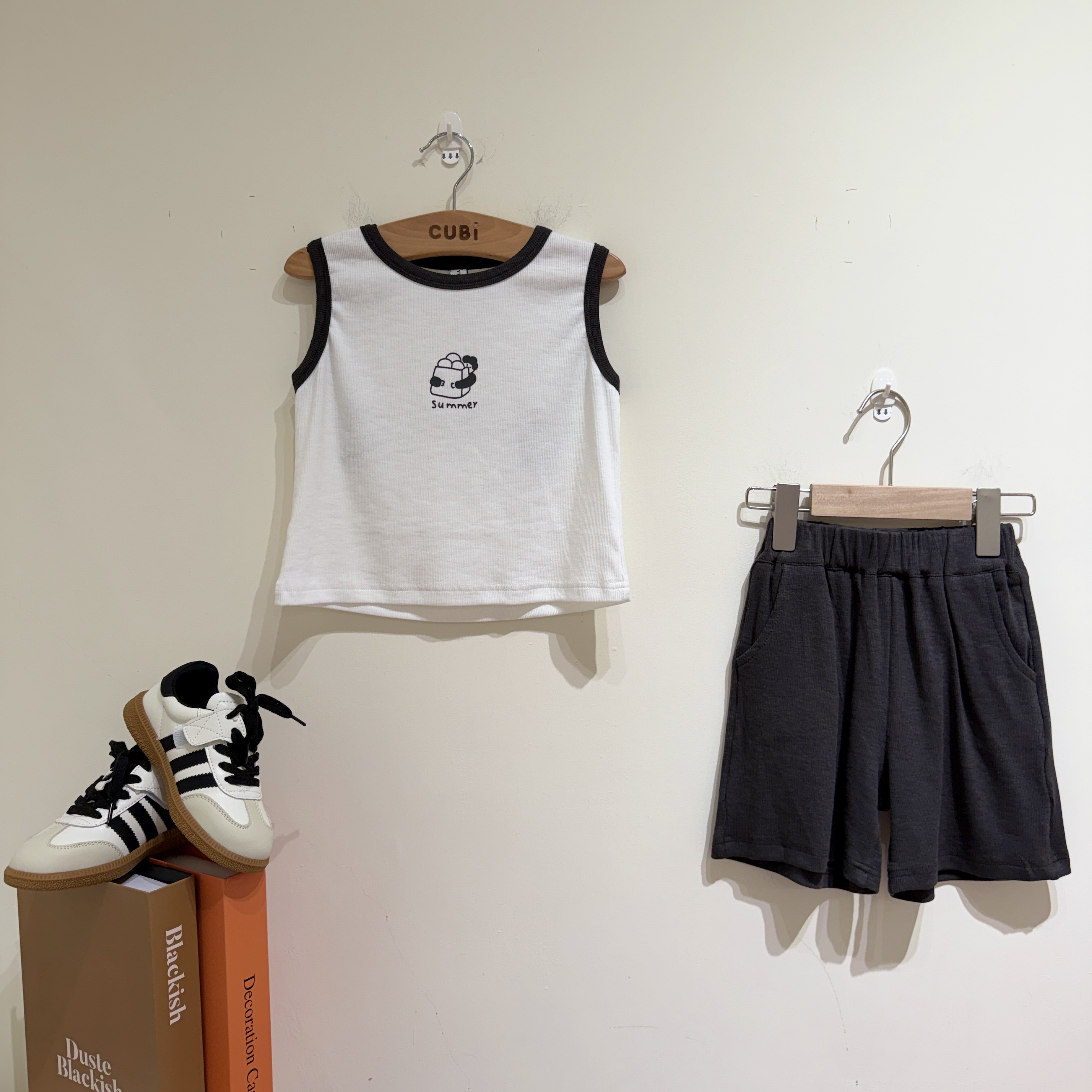 26夏 撞色邊棉質背心套裝