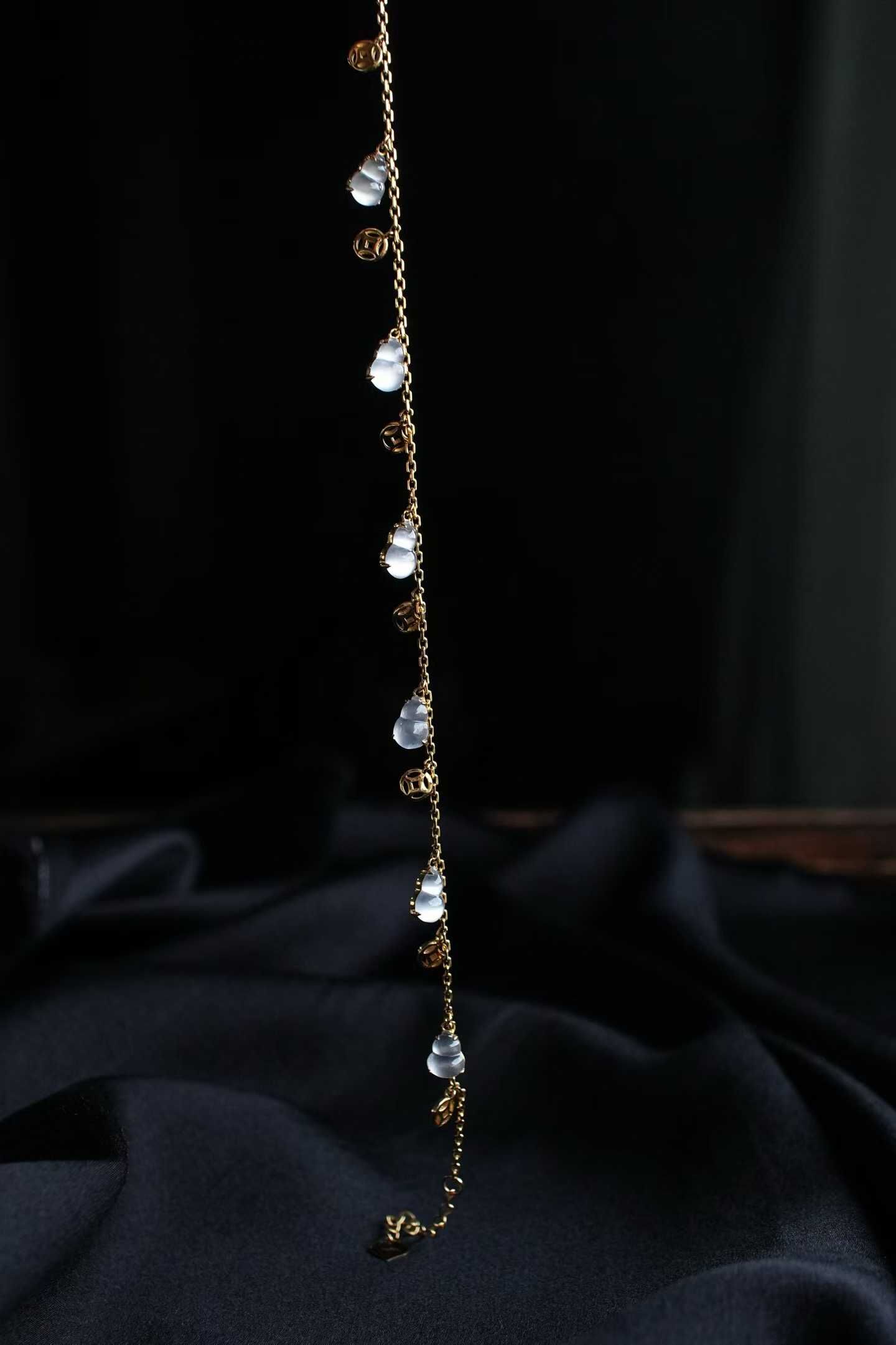 325819 翡翠玻璃種葫蘆手鏈