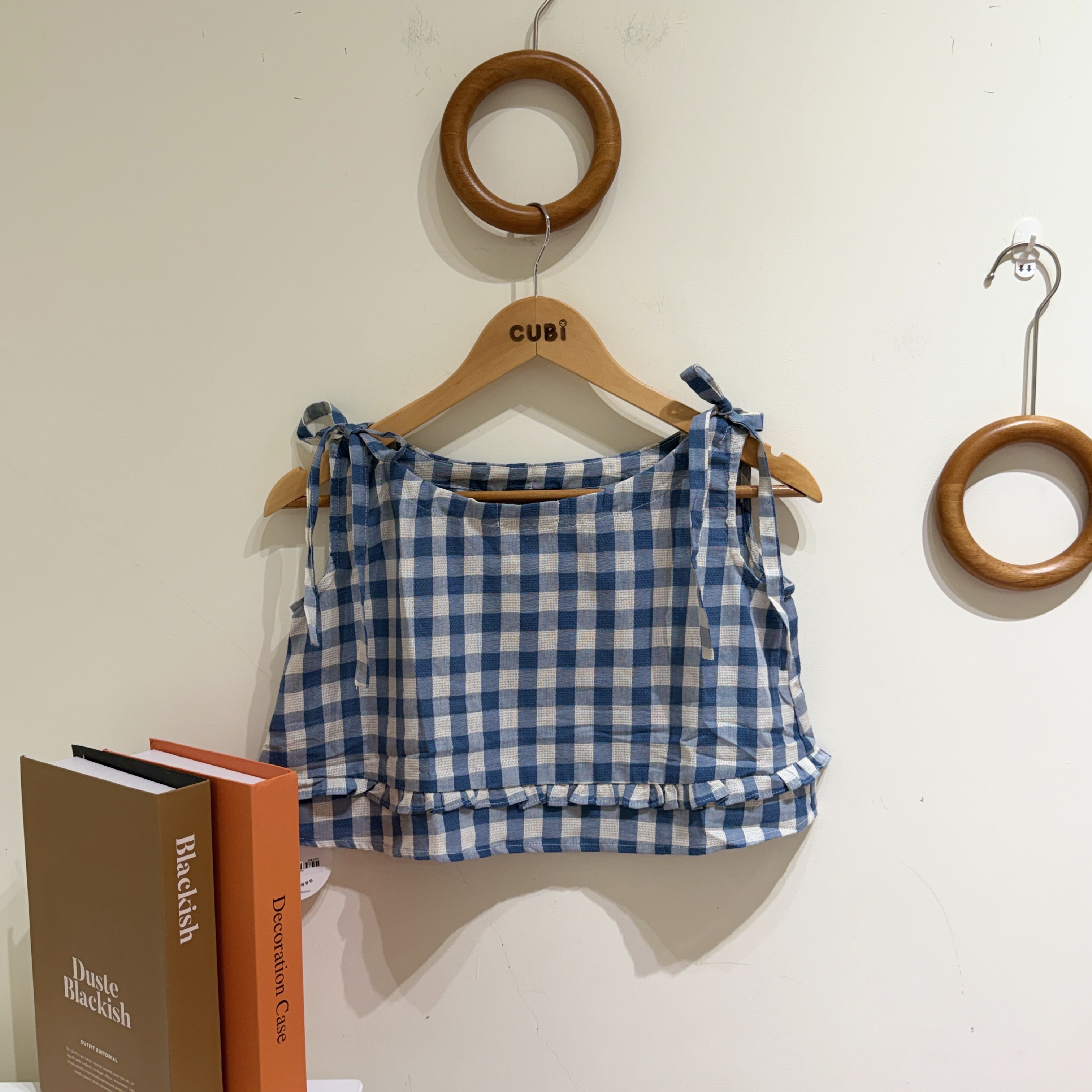 26夏 法式格紋綁帶背心