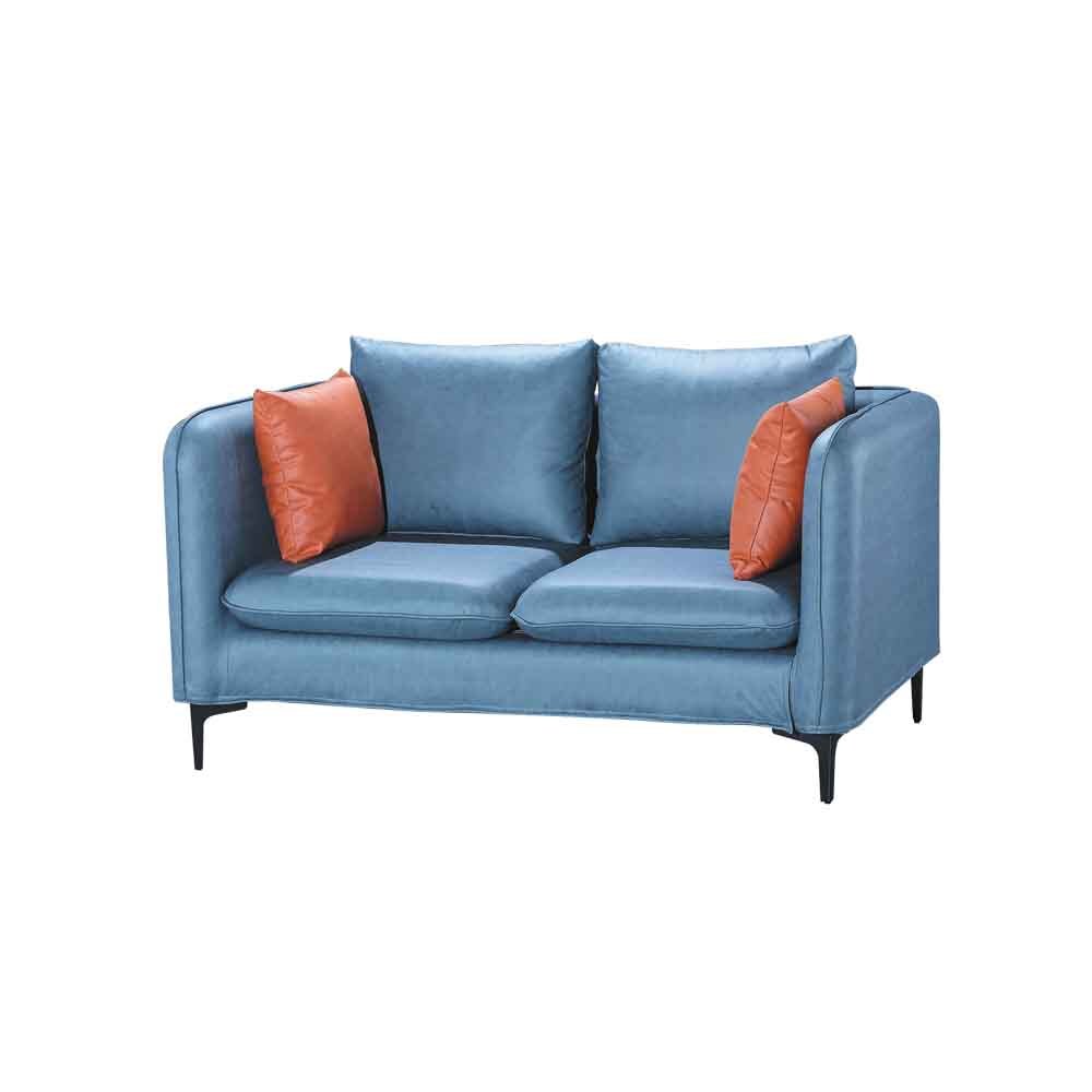 柏蒂家居-傑勒綠色科技布沙發/雙人沙發/二人座沙發-贈抱枕