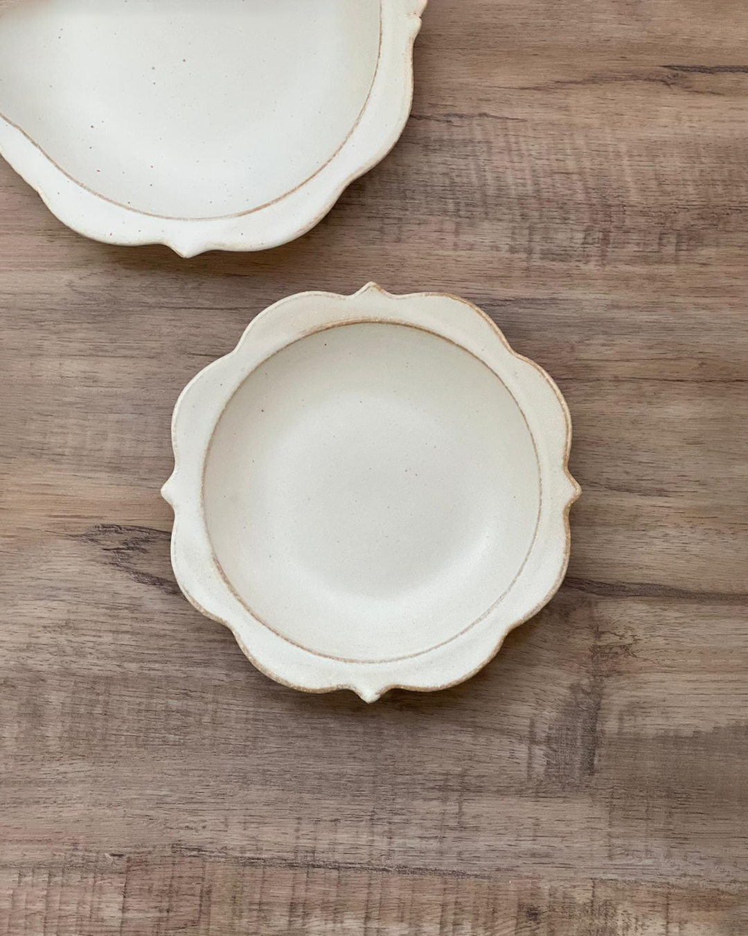 益子燒 太陽碟 白色 S｜職人 若林健吾