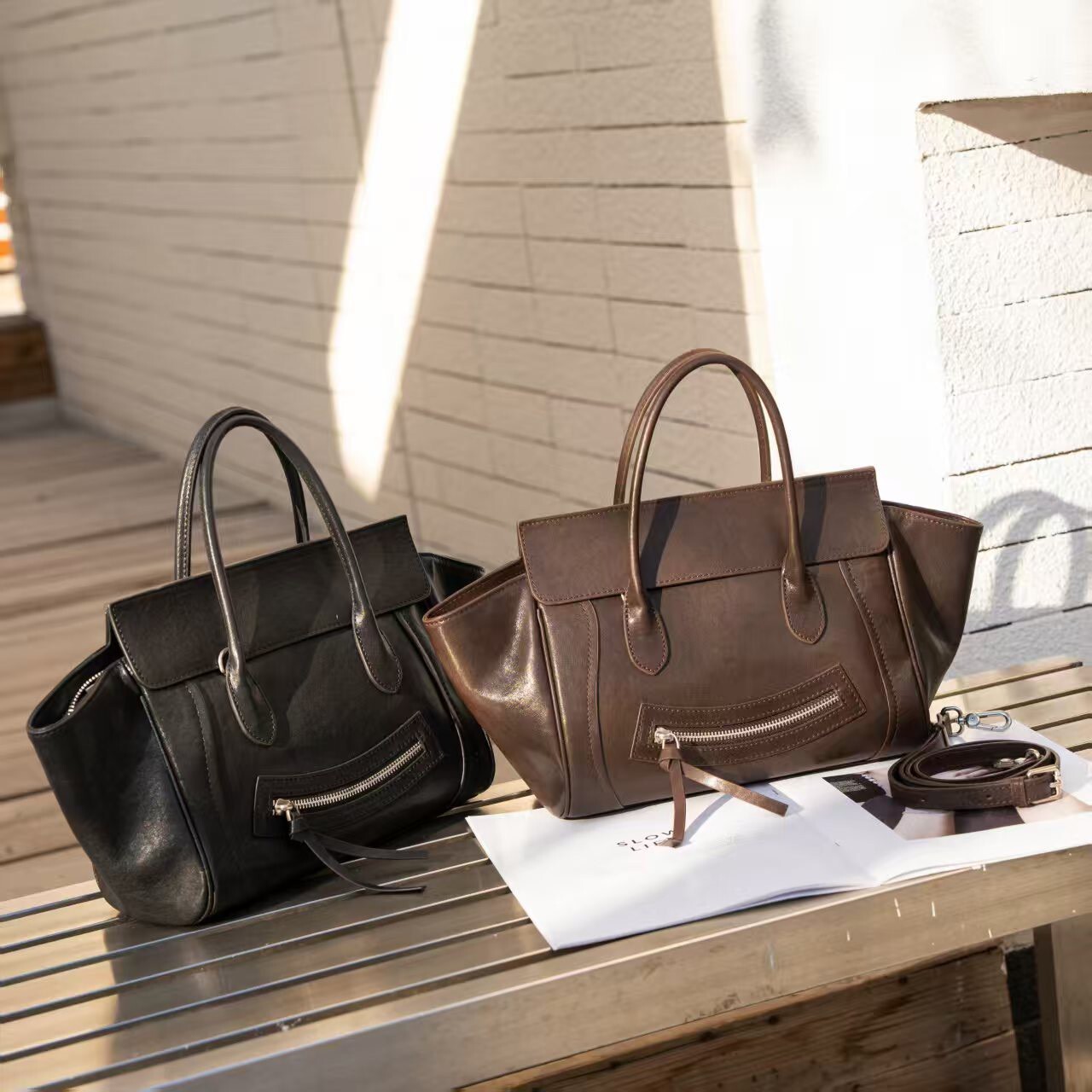 9943-微笑牛皮托特包(大)