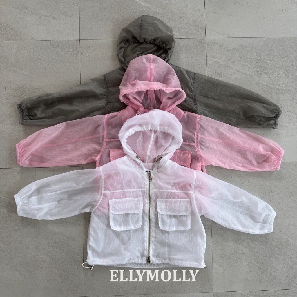 正韓夏EllyMolly 三色風衣感防曬外套