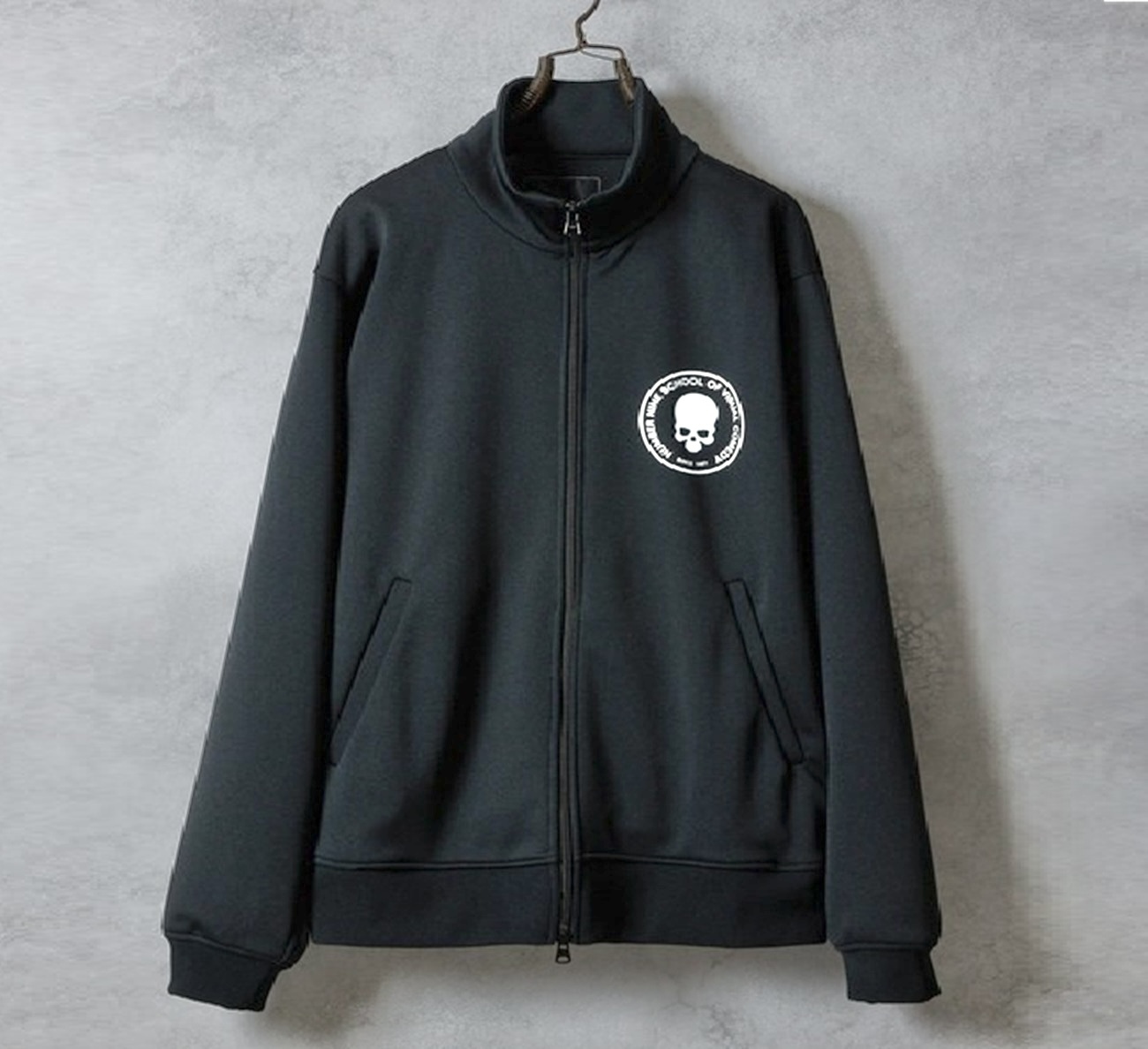 NUMBER NINE SCHOOL OF VISUAL COMEDY PRINTED JERSEY STAND TRACK JACKET - PRE ORDER ITEM (預訂中)