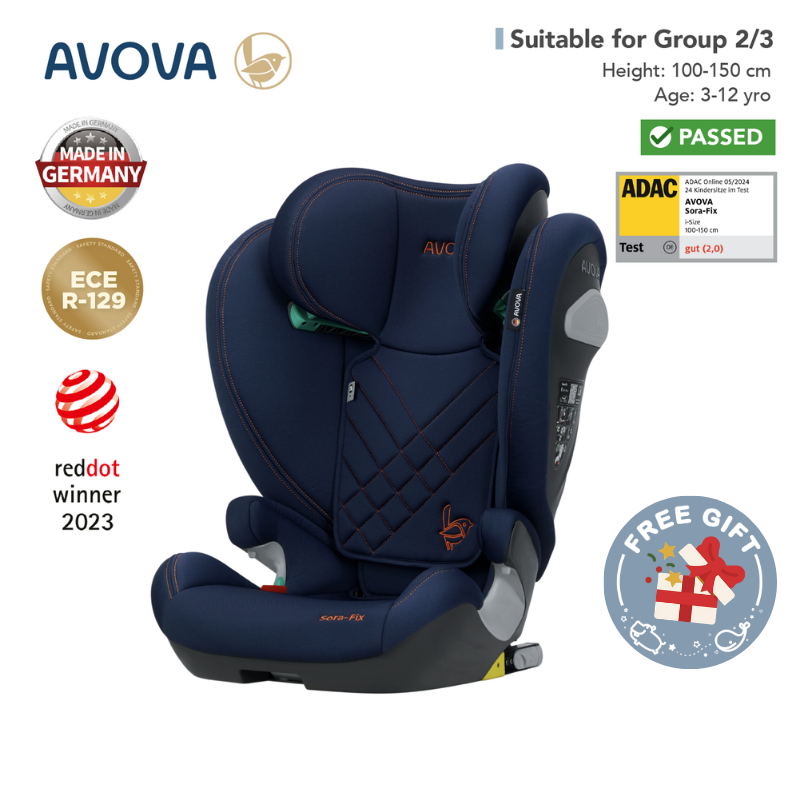 Avova - Sora-fix 汽車安全座椅 (R129 & CCC 安全標準)(適合約3-12歲/身高100-150cm) (萊茵藍)