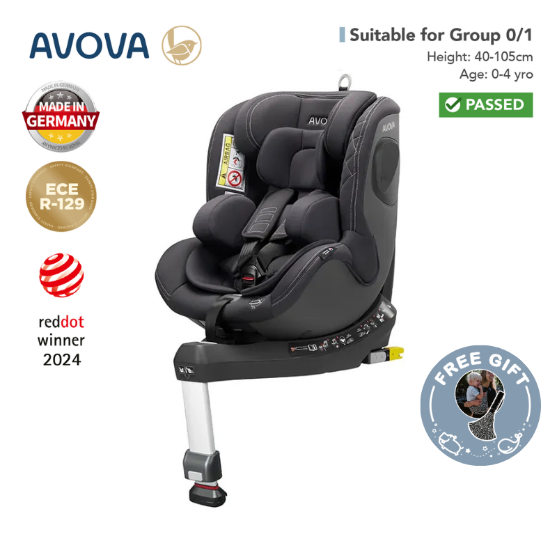 Avova - Sperber-Fix 2 汽車安全座椅 (R129 & CCC 安全標準)(適合約0-4歲/身高40 -105cm) (考拉灰)