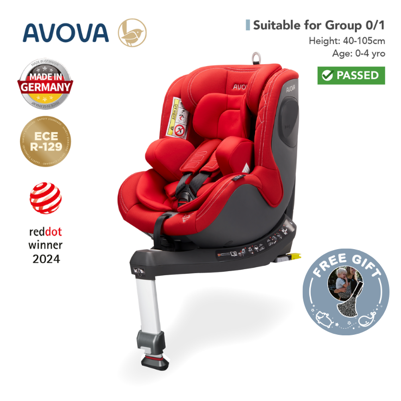 Avova - Sperber-Fix 2 汽車安全座椅 (R129 & CCC 安全標準)(適合約0-4歲/身高40 -105cm) (楓葉紅)