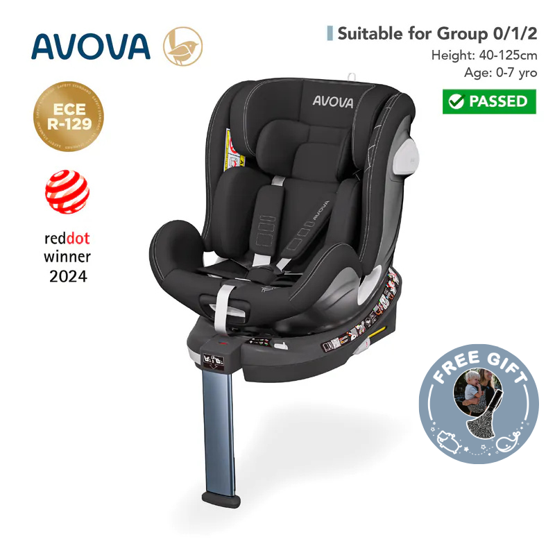 Avova - Swan-Fix i-Size兒童汽車安全座椅 (R129 & CCC 安全標準)(適合約0-7歲/身高40-125cm)(考拉灰)