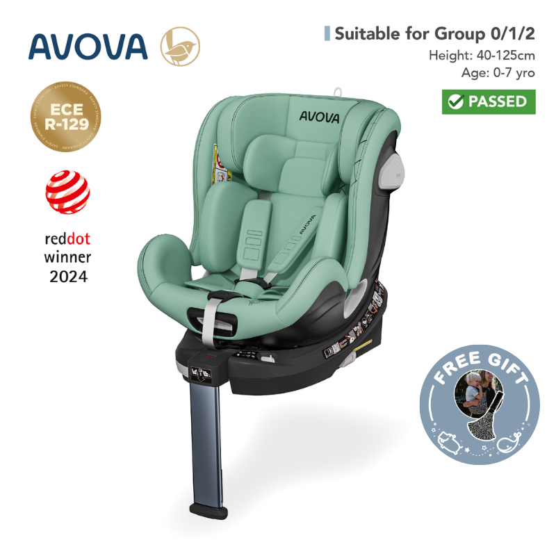 Avova - Swan-Fix i-Size兒童汽車安全座椅 (R129 & CCC 安全標準)(適合約0-7歲/身高40-125cm)(檸檬綠)