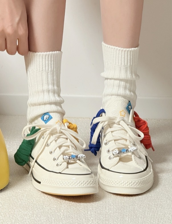 聯名款 CONVERSE x MATSUI CT70 奶白 多色鞋帶 插畫小狗 多巴胺 帆布鞋【A21362C】 CONMATSUI