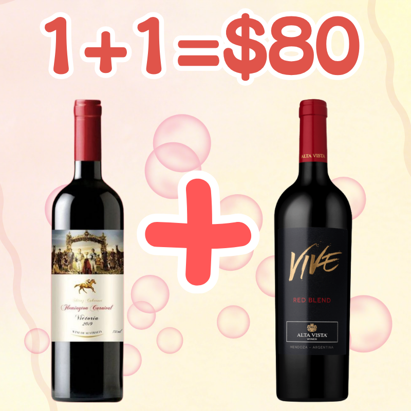 (1+1優惠) 澳洲嘉年華紅酒 + 阿根廷混釀紅酒 [9355375003998+7798057482896_2023]