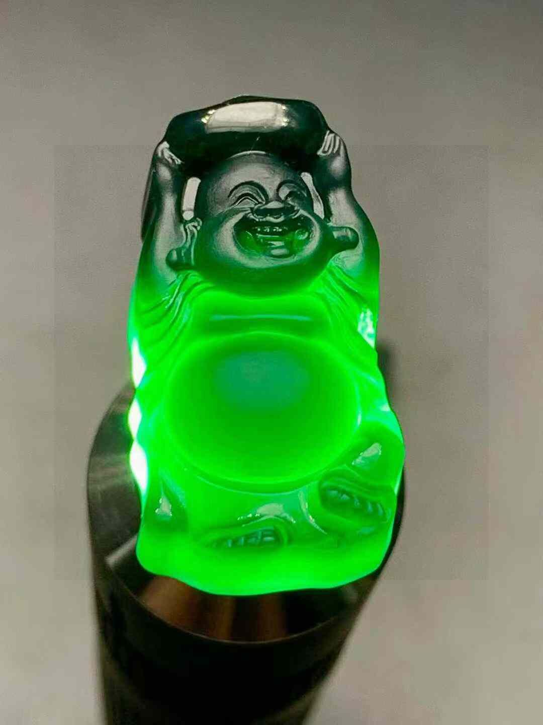 翡翠墨翠站佛,天然翡翠A玉, 緬甸玉, Jade, Jadeite